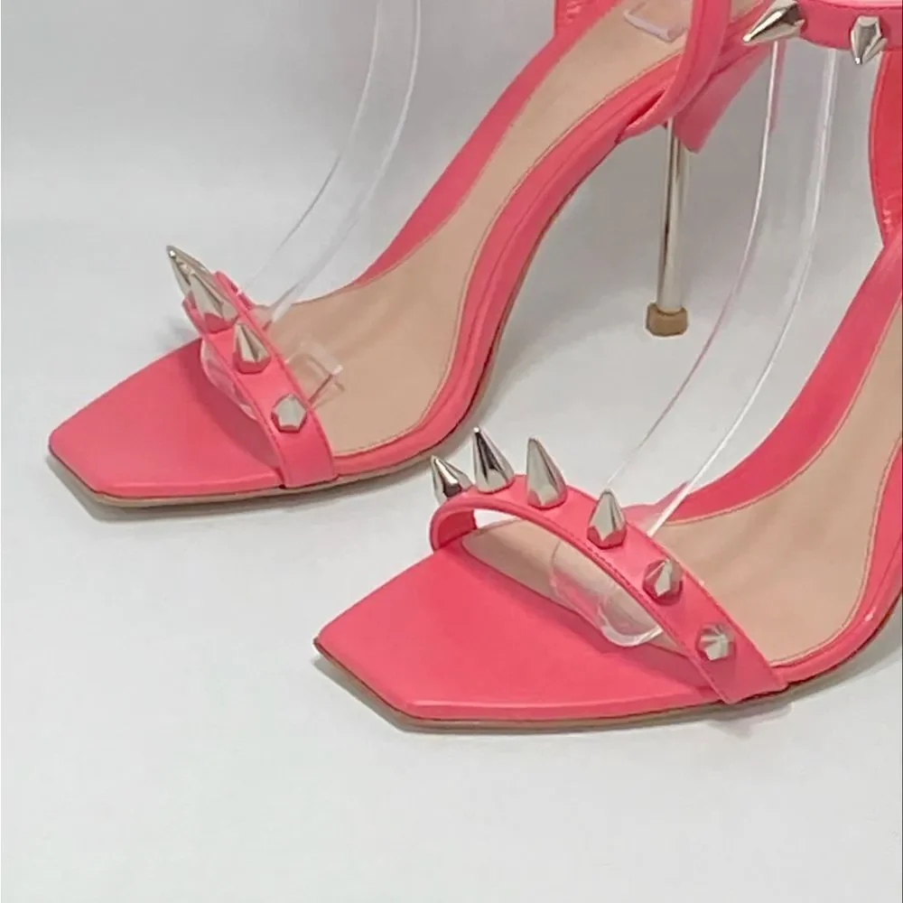 Alexander McQueen Punk Stud Leather Ankle-Strap Sandals size 39.5